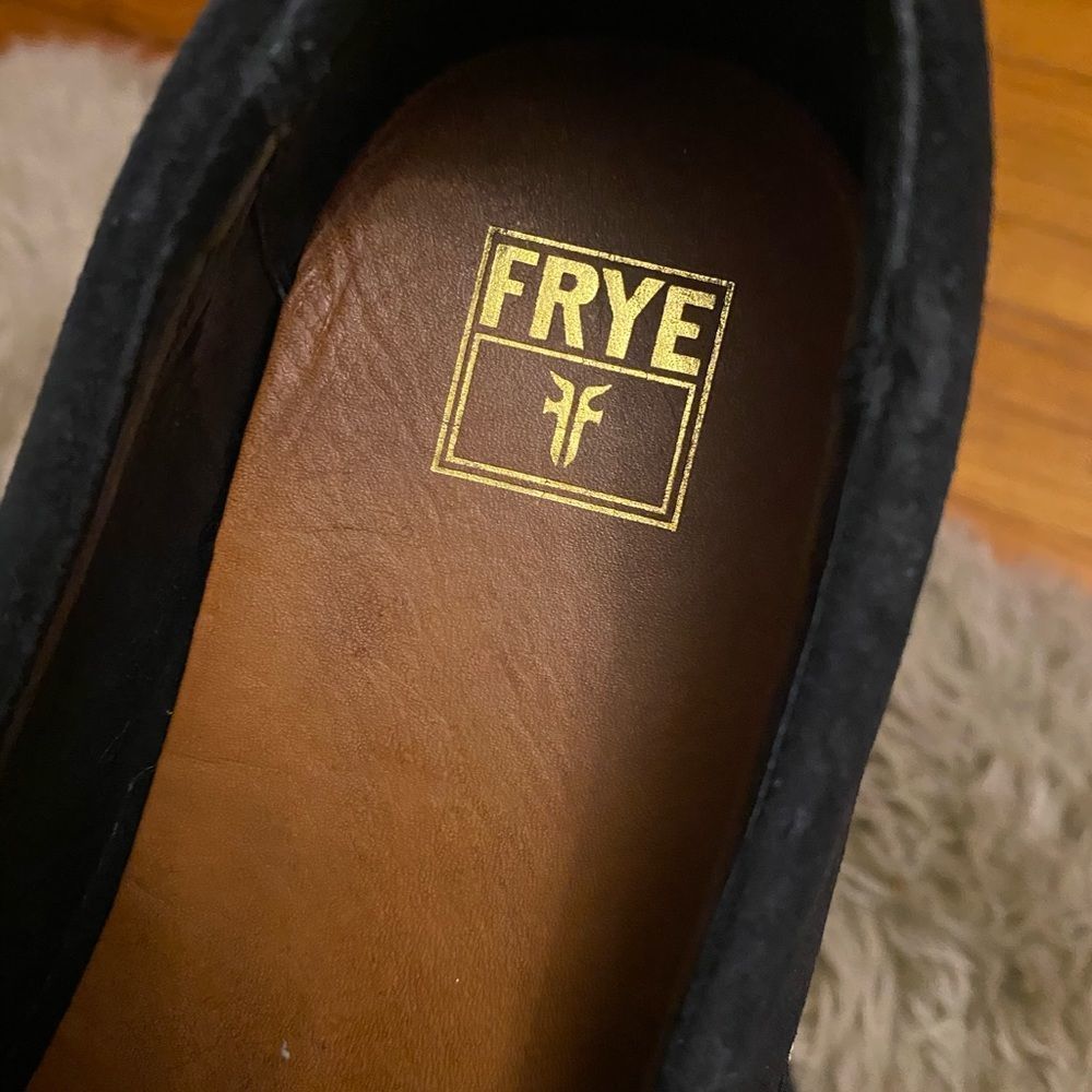 Frye Men’s Black Leather Slip On Sneaker Shoes Size 11.5 - Picture 11 of 13